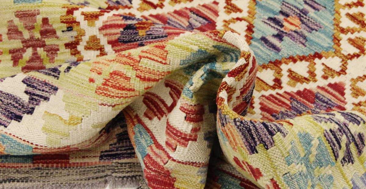 Afganistanski kelim Old Style Royal No. 105406 - (188 × 105 cm) - Slika 6