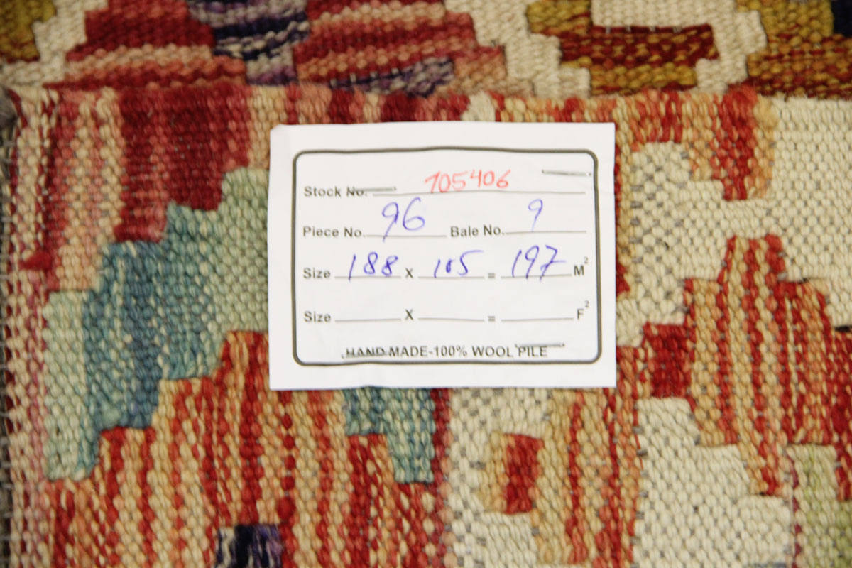 Afganistanski kelim Old Style Royal No. 105406 - (188 × 105 cm) - Slika 7