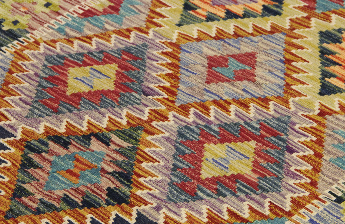 Afganistanski kelim Old Style Royal No. 105416 - (198 ×100 cm) - Slika 5