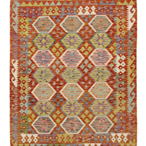 Afganistanski kelim Old Style Royal No. 105372 - (194 × 152 cm)