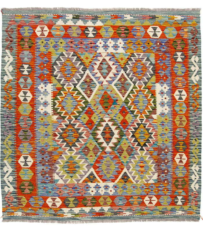 Afganistanski kelim Old Style Royal No. 103685 - (154× 152 cm)