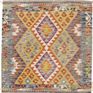 Afganistanski kelim Old Style Royal No. 105482 - (105 × 105 cm)