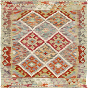 Afganistanski kelim Old Style Royal No. 105470 - (108 × 106 cm)