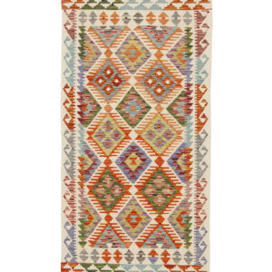 Afganistanski kelim Old Style Royal No. 105403 - (202 × 97 cm)