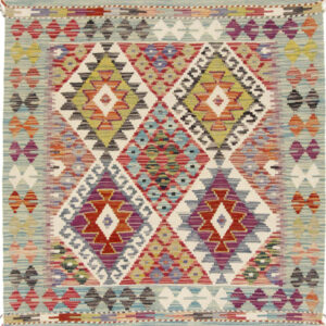 Afganistanski kelim Old Style Royal No. 105466 - (109 × 107 cm)