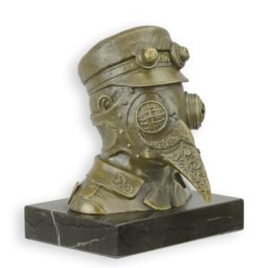Brončana skulptura u steampunk stilu – kužni liječnik