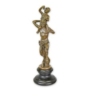 Brončana skulptura – faun s malim Bakhom