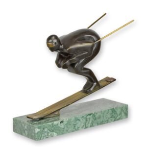 Brončana skulptura – skijaš