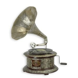 Gramofon okruglog oblika s mjedenim detaljima (GR-10)