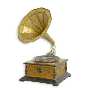 Gramofon četvrtastog oblika s rezbarenim kućištem (GR-4)