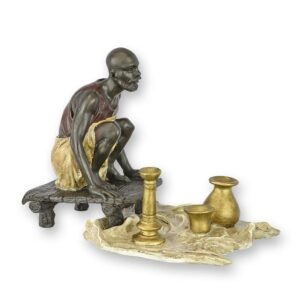 Brončana skulptura – arapski prodavač keramike