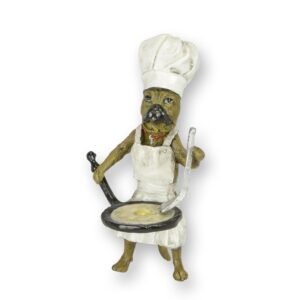 Brončana skulptura – mops peče jaja