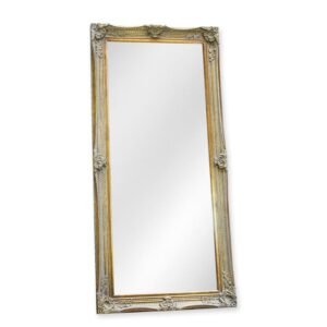 Ogledalo sa smeđim okvirom, staklo 60 × 150 cm