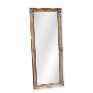 Ogledalo sa smeđim okvirom, staklo 60 × 180 cm