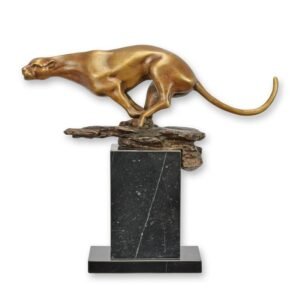 Brončana skulptura – trči jaguar